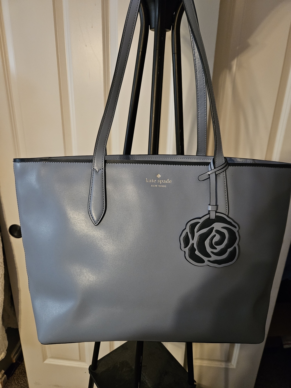 kate spade Slate-Gray Floral Charm Tote